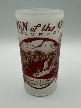 Vintage 1940's Colorado Frosted Souvenir Glass